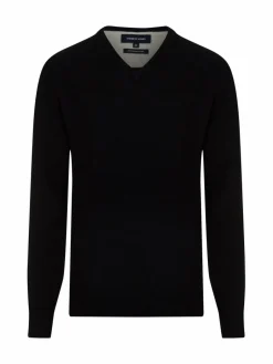 Nils Sundström Pullover & Strickjacken<Herren Pullover schwarz uni