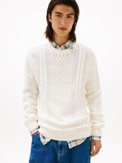 Tommy Jeans Pullover & Strickjacken<Herren Pullover ecru uni