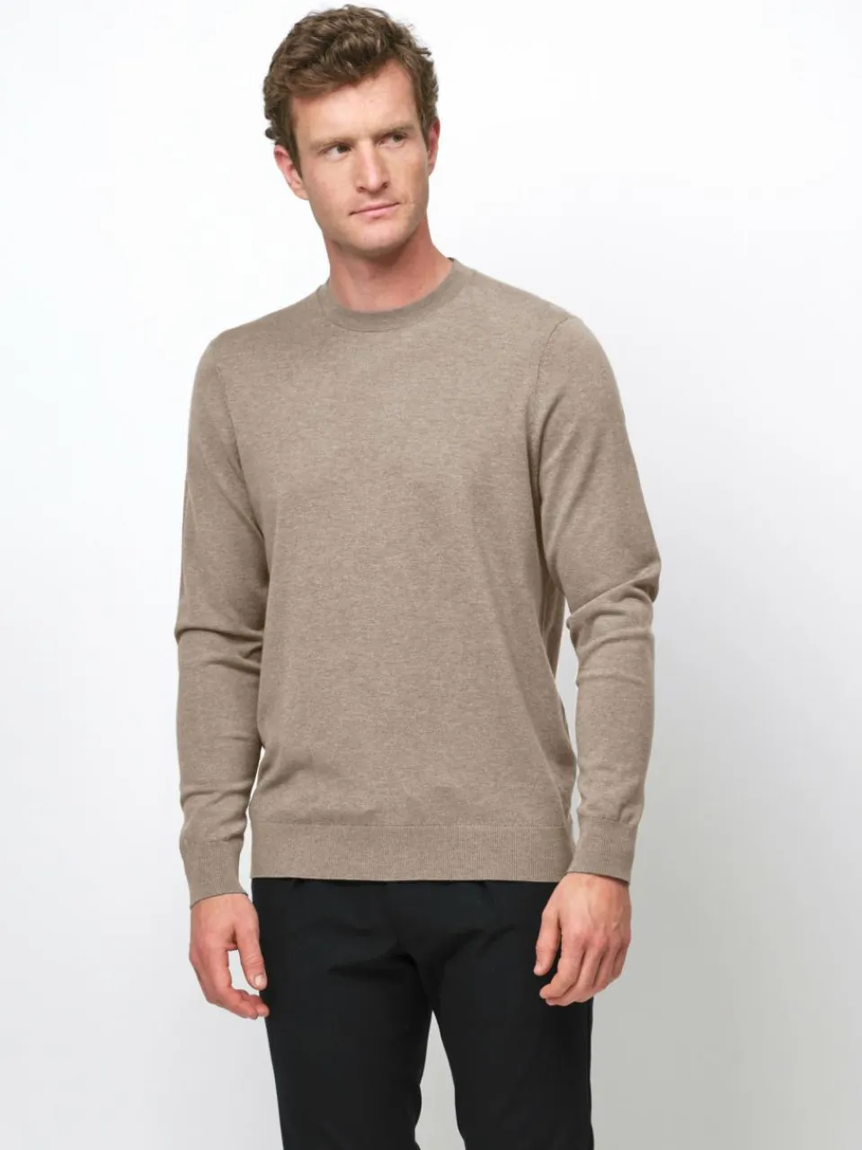 Profuomo Pullover & Strickjacken<Herren Pullover beige uni