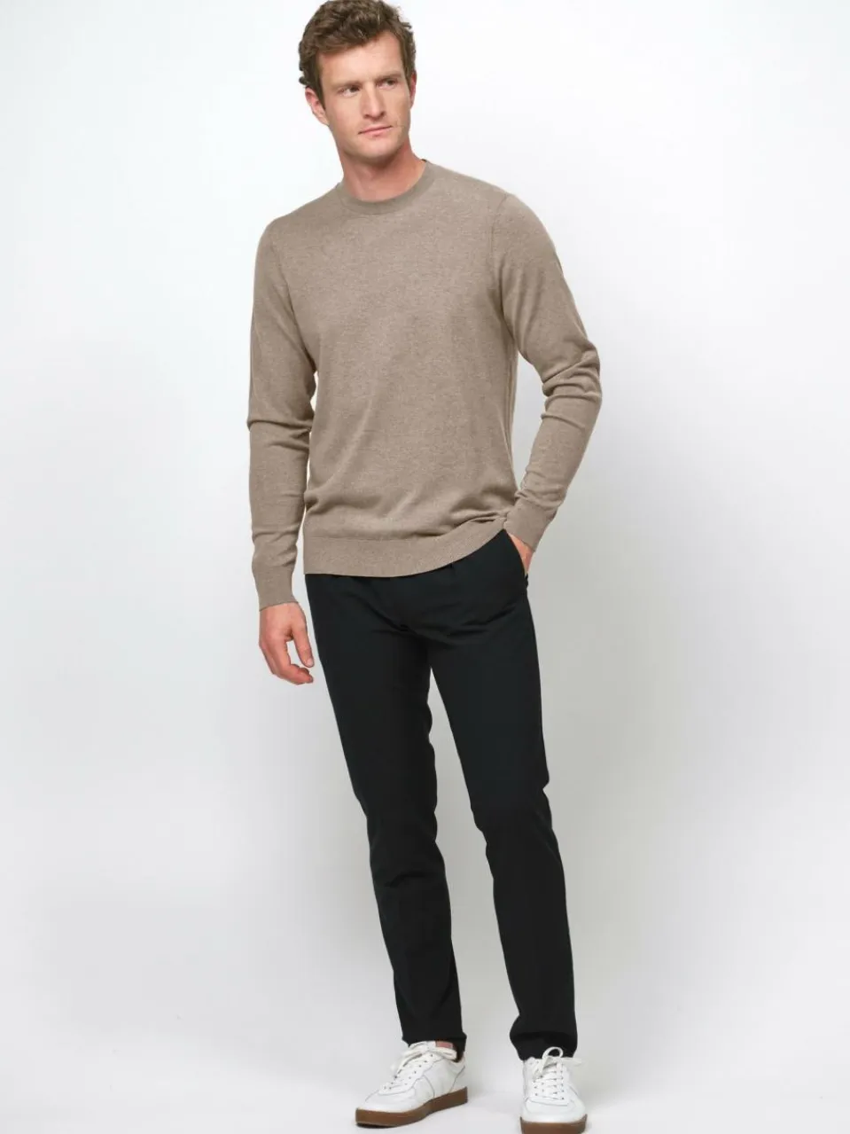 Profuomo Pullover & Strickjacken<Herren Pullover beige uni