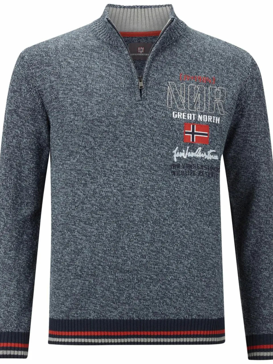 Jan Vanderstorm Pullover & Strickjacken<Herren Pullover - CAJETAN blau bedruckt