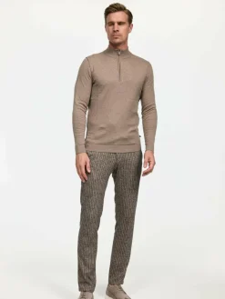 Zuitable Pullover & Strickjacken<Herren Pullover - DiZip braun uni