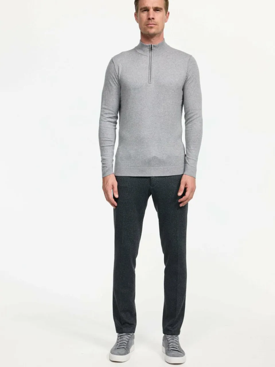 Zuitable Pullover & Strickjacken<Herren Pullover - DiZip grau uni