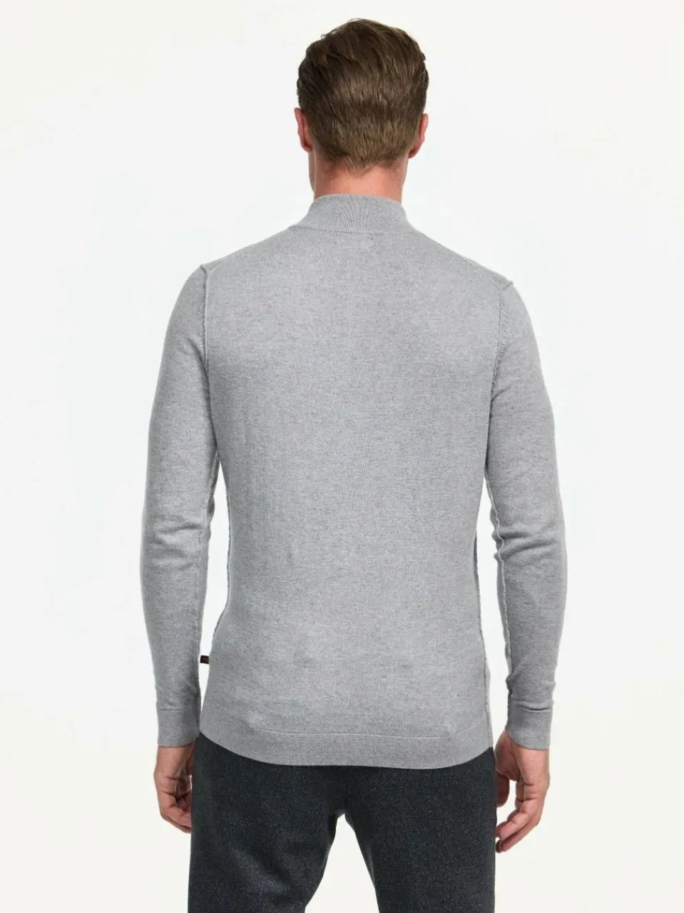 Zuitable Pullover & Strickjacken<Herren Pullover - DiZip grau uni