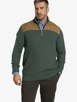 Charles Colby Pullover & Strickjacken<Herren Pullover - EARL FILIBERT grün gemustert