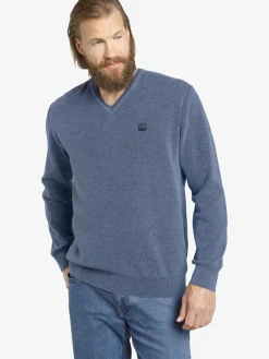 Jan Vanderstorm Pullover & Strickjacken<Herren Pullover - KEIMO blau melange uni