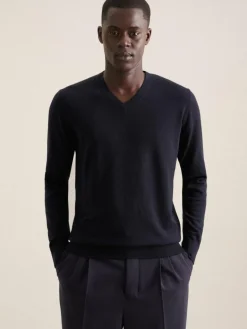 Seidensticker Pullover & Strickjacken<Herren Pullover - Uni blau uni