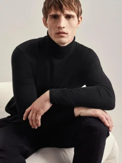 Seidensticker Pullover & Strickjacken<Herren Pullover - Uni schwarz uni