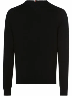 Tommy Hilfiger Pullover & Strickjacken<Herren Pullover mit Cashmere-Anteil schwarz uni