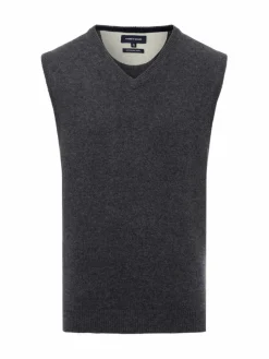 Nils Sundström Pullover & Strickjacken<Herren Pullunder grau meliert