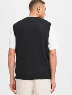 Solid Pullover & Strickjacken<Herren Pullunder - SDRICK schwarz uni