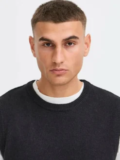 Solid Pullover & Strickjacken<Herren Pullunder - SDRICK schwarz uni