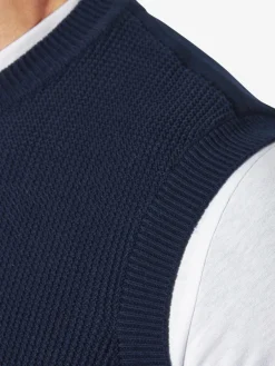 Jan Vanderstorm Pullover & Strickjacken<Herren Pullunder - URVA blau uni