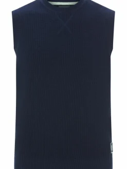 Jan Vanderstorm Pullover & Strickjacken<Herren Pullunder - URVA blau uni
