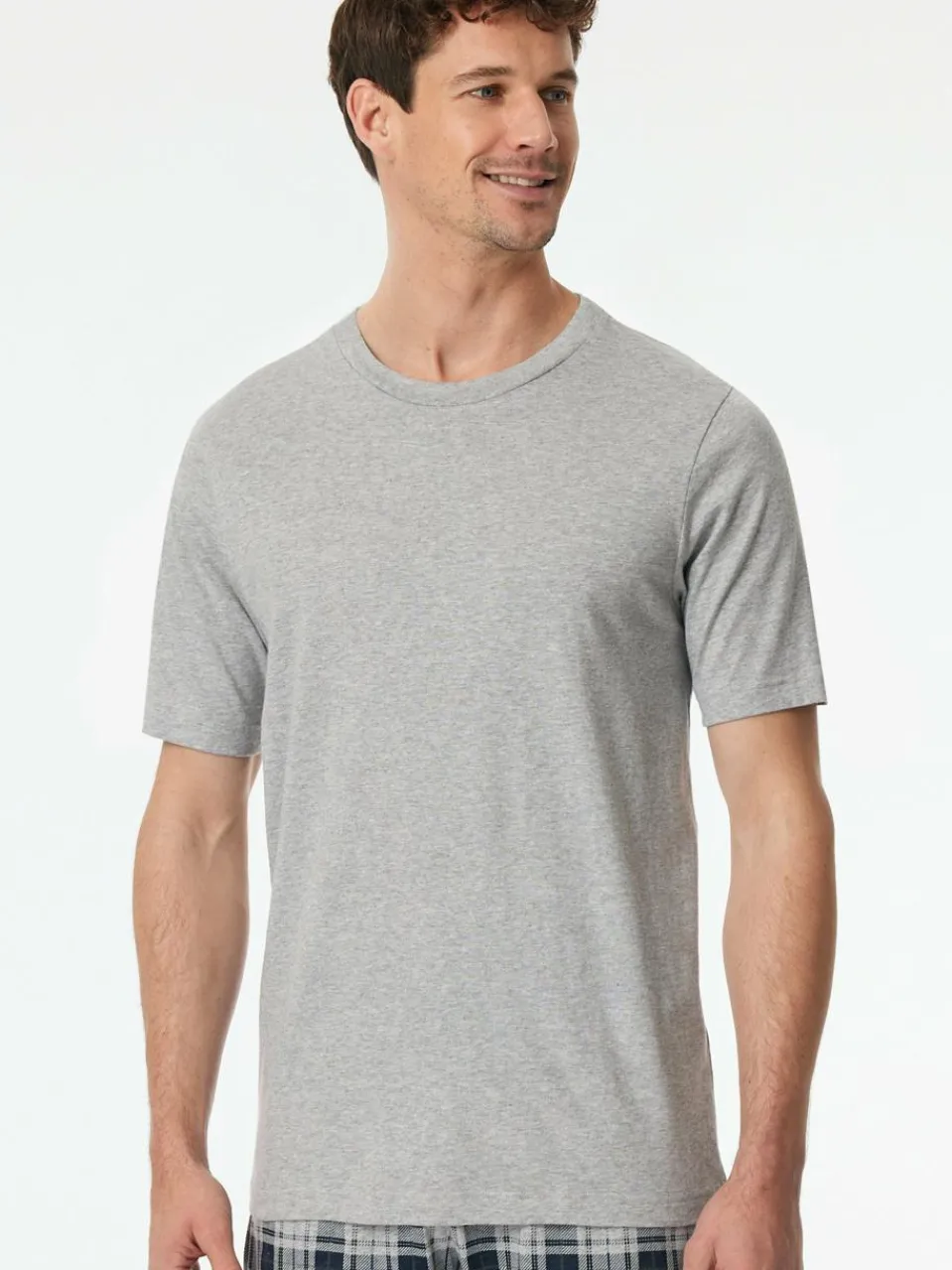 Schiesser Shirts<Herren Pyjamaoberteil - T-Shirt - Mix + Relax grau uni