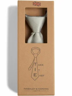 Herren Finshley & Harding London Krawatten & Fliegen>Herren Reißverschluss-Krawatte aus Seide