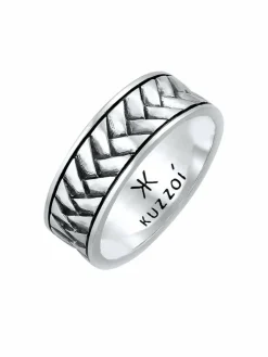 KUZZOI Schmuck<Herren Ring schwarz uni