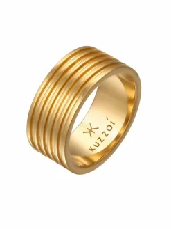 KUZZOI Schmuck<Herren Ring gold uni