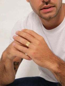 KUZZOI Schmuck<Herren Ring gold uni