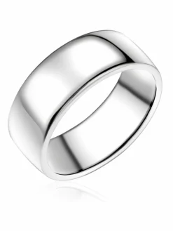 Männerglanz Schmuck<Herren Ring silber uni