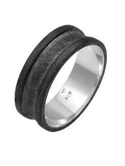 KUZZOI Schmuck<Herren Ring schwarz uni