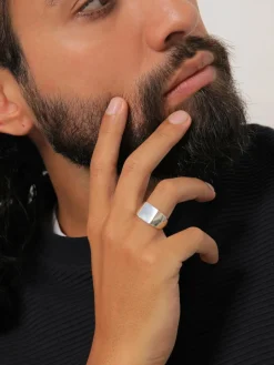 KUZZOI Schmuck<Herren Ring silber uni