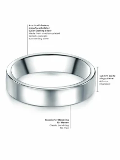 Trilani Schmuck<Herren Ring silber uni