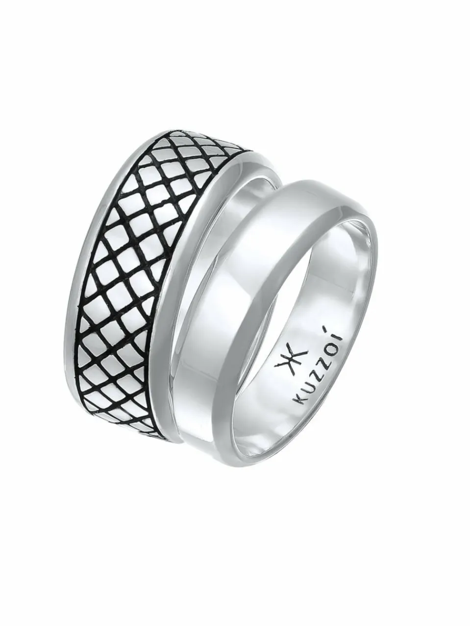 KUZZOI Schmuck<Herren Ring schwarz uni