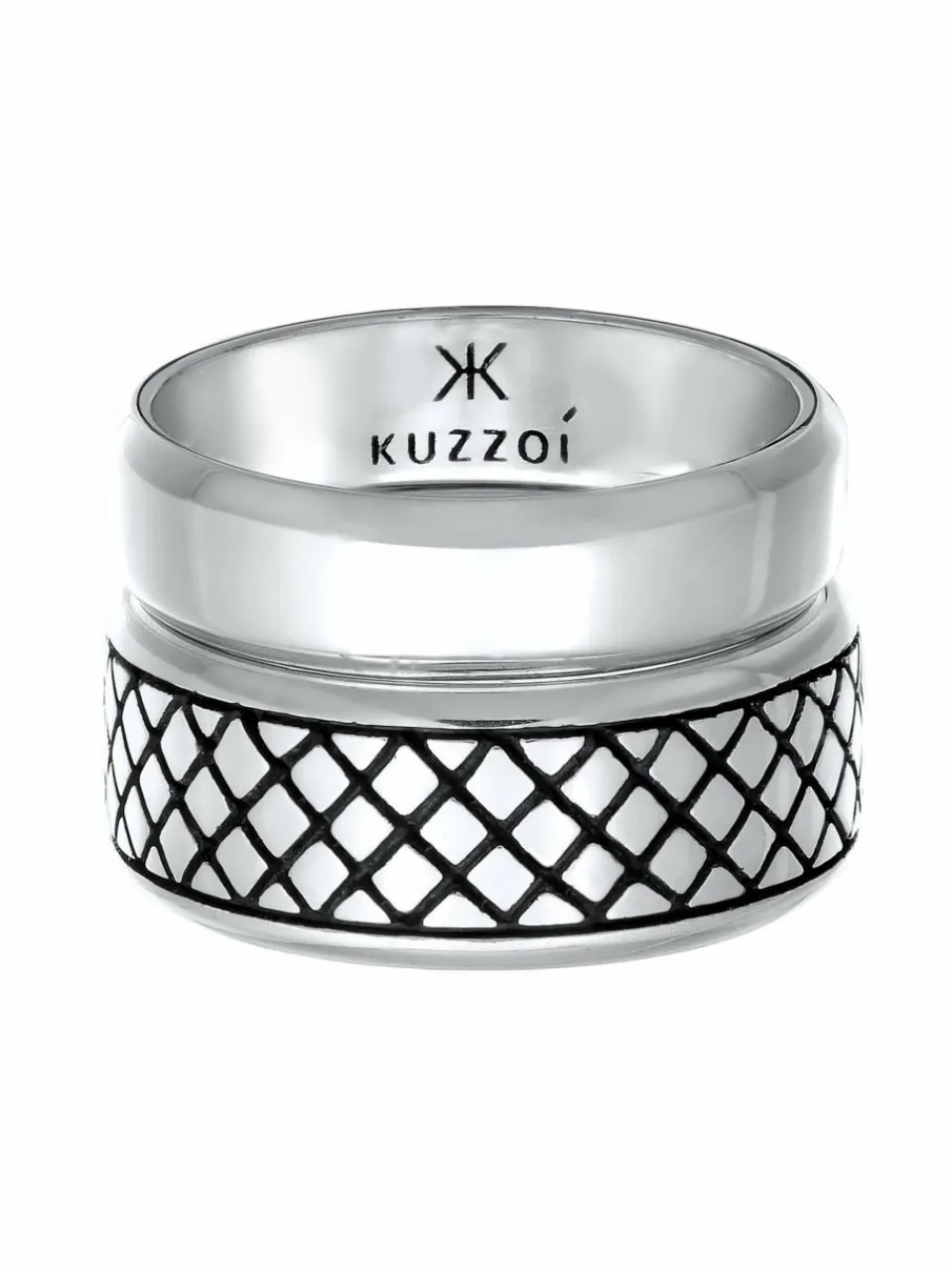 KUZZOI Schmuck<Herren Ring schwarz uni