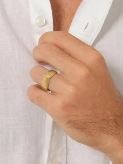KUZZOI Schmuck<Herren Ring gold uni