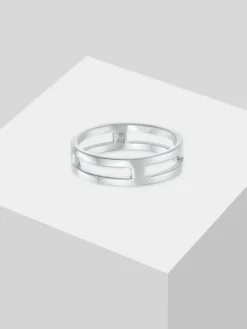 KUZZOI Schmuck<Herren Ring silber uni