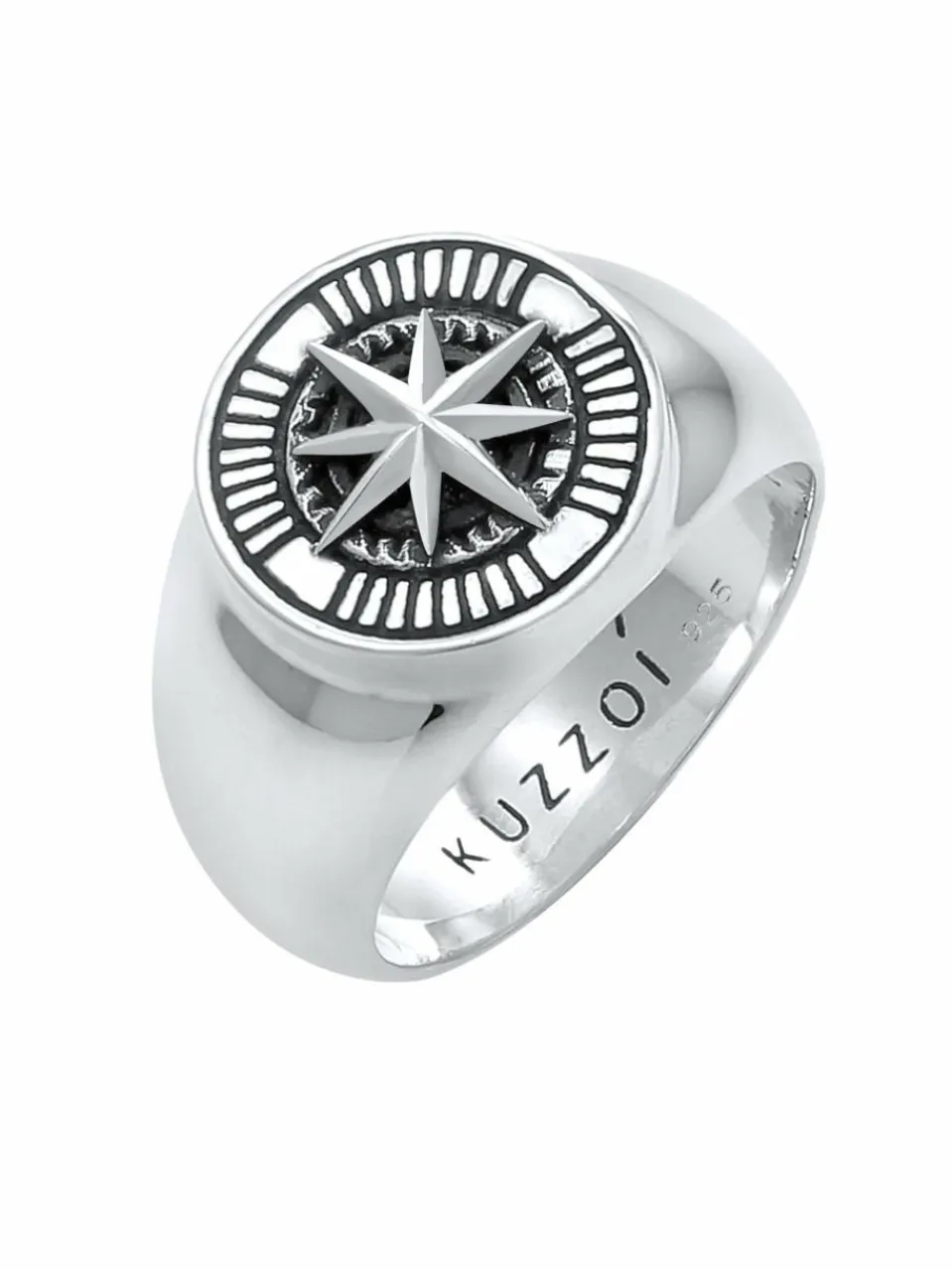 KUZZOI Schmuck<Herren Ring silber uni