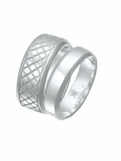 KUZZOI Schmuck<Herren Ring silber uni