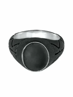 KUZZOI Schmuck<Herren Ring schwarz uni