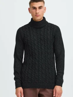 Solid Pullover & Strickjacken<Herren Rollkragenpullover - SDRINO grau meliert