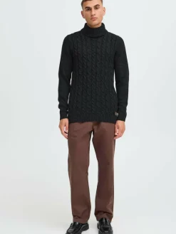 Solid Pullover & Strickjacken<Herren Rollkragenpullover - SDRINO grau meliert