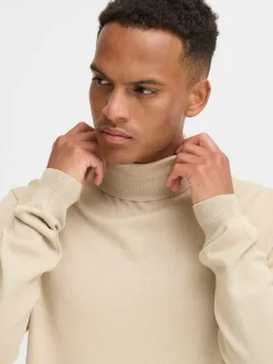 BLEND Pullover & Strickjacken<Herren Rollkragenpullover - BHDAN beige meliert