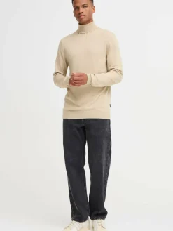 BLEND Pullover & Strickjacken<Herren Rollkragenpullover - BHDAN beige meliert
