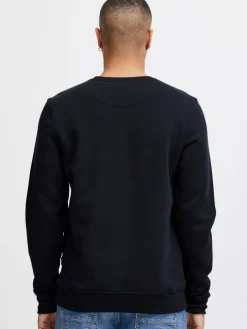 BLEND Sweatshirts & Sweatjacken<Herren Rundhalspullover schwarz uni