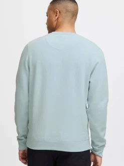 BLEND Sweatshirts & Sweatjacken<Herren Rundhalspullover blau bedruckt