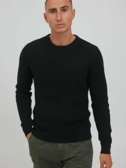 BLEND Pullover & Strickjacken<Herren Rundhalspullover - BHTafari schwarz gemustert