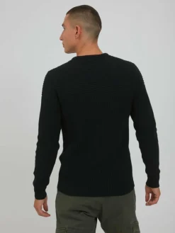 BLEND Pullover & Strickjacken<Herren Rundhalspullover - BHTafari schwarz gemustert
