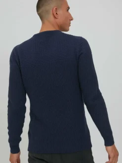 BLEND Pullover & Strickjacken<Herren Rundhalspullover - BHTafari blau gemustert