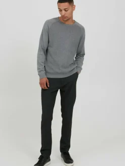 Solid Pullover & Strickjacken<Herren Rundhalspullover - SDTash grau uni