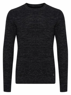 11 Project Pullover & Strickjacken<Herren Rundhalspullover - PRAlaric schwarz meliert