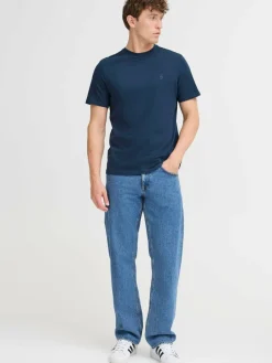 BLEND Shirts<Herren Rundhalsshirt - BHEbal 2 PACK blau uni