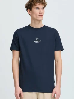 Kronstadt Shirts<Herren Rundhalsshirt - KSMccarto blau uni