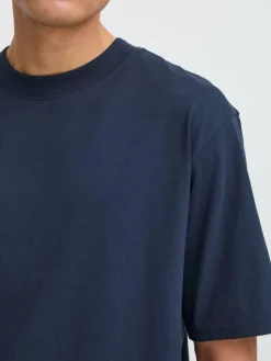 Solid Shirts<Herren Rundhalsshirt - SDBILOP blau bedruckt