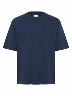 Solid Shirts<Herren Rundhalsshirt - SDBILOP blau bedruckt