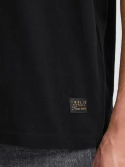 Solid Shirts<Herren Rundhalsshirt - SDJULIAN schwarz uni